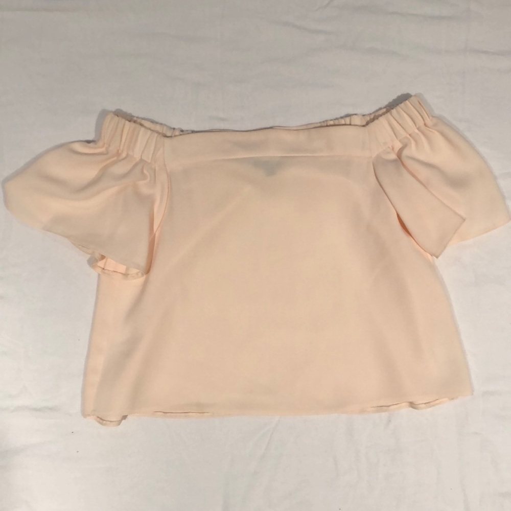 Off the shoulder Topshop top.